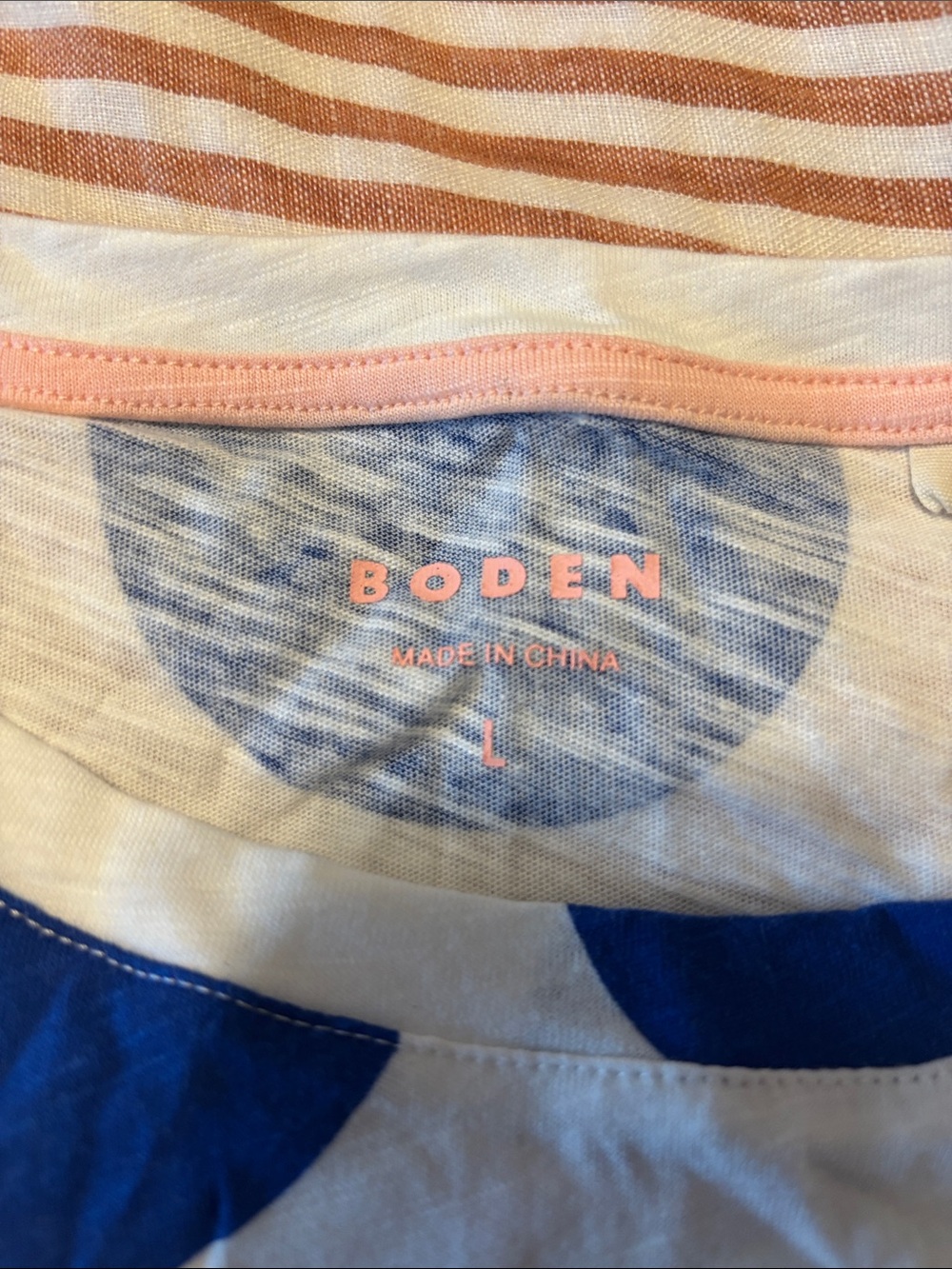 Boden White Short-Sleeve Tee with Bold Royal Blue Polka Dots - Picture 2 of 2